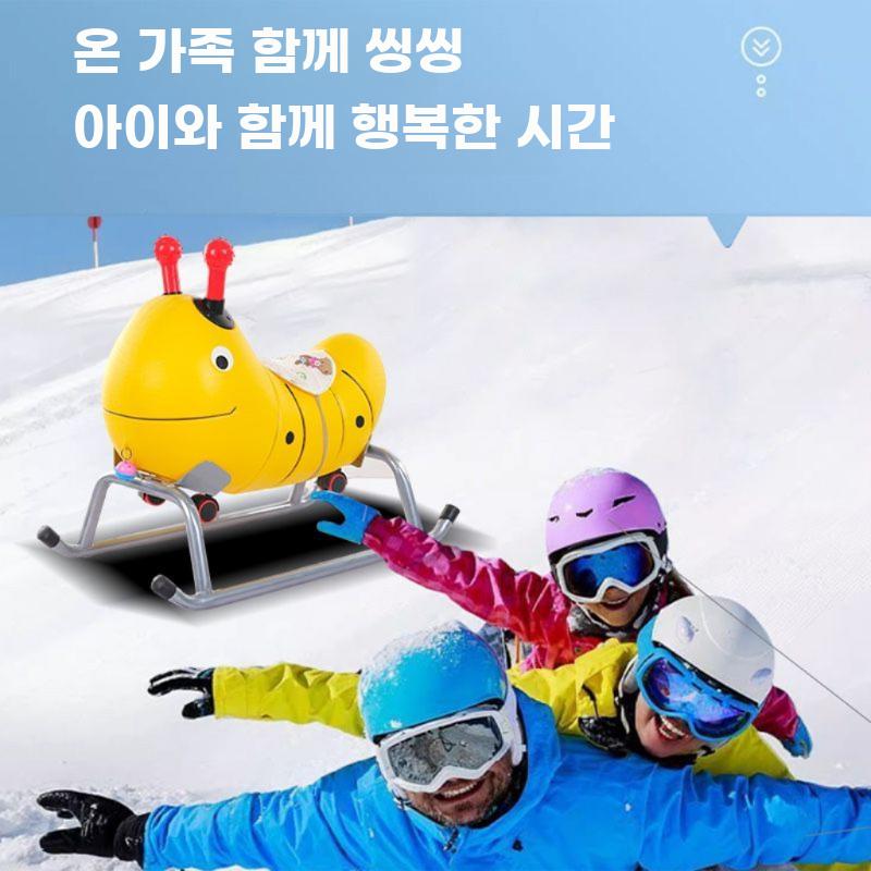 눈썰매 얼음 썰매 빙판 스케이트 자동차 겨울 축제 레드 50kg - 상세 이미지 4