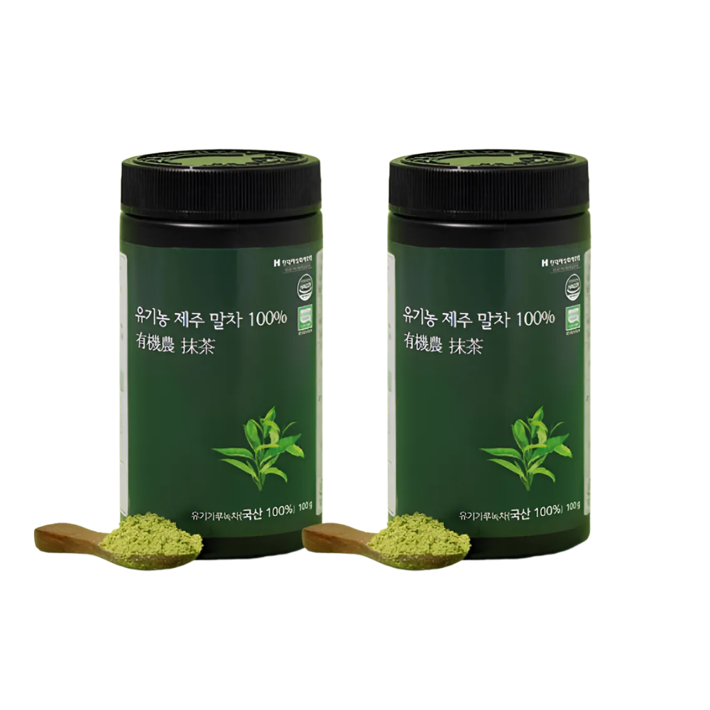 유기농 제주 말차 가루 국내산 베이킹 카페재료 타먹는 고급 녹차파우더 100g, 2개 - 상품 이미지