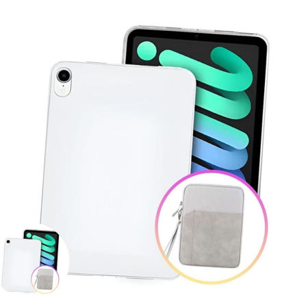 아이패드 에어11 M3 투명 젤리 케이스+수납형 태블릿 파우치