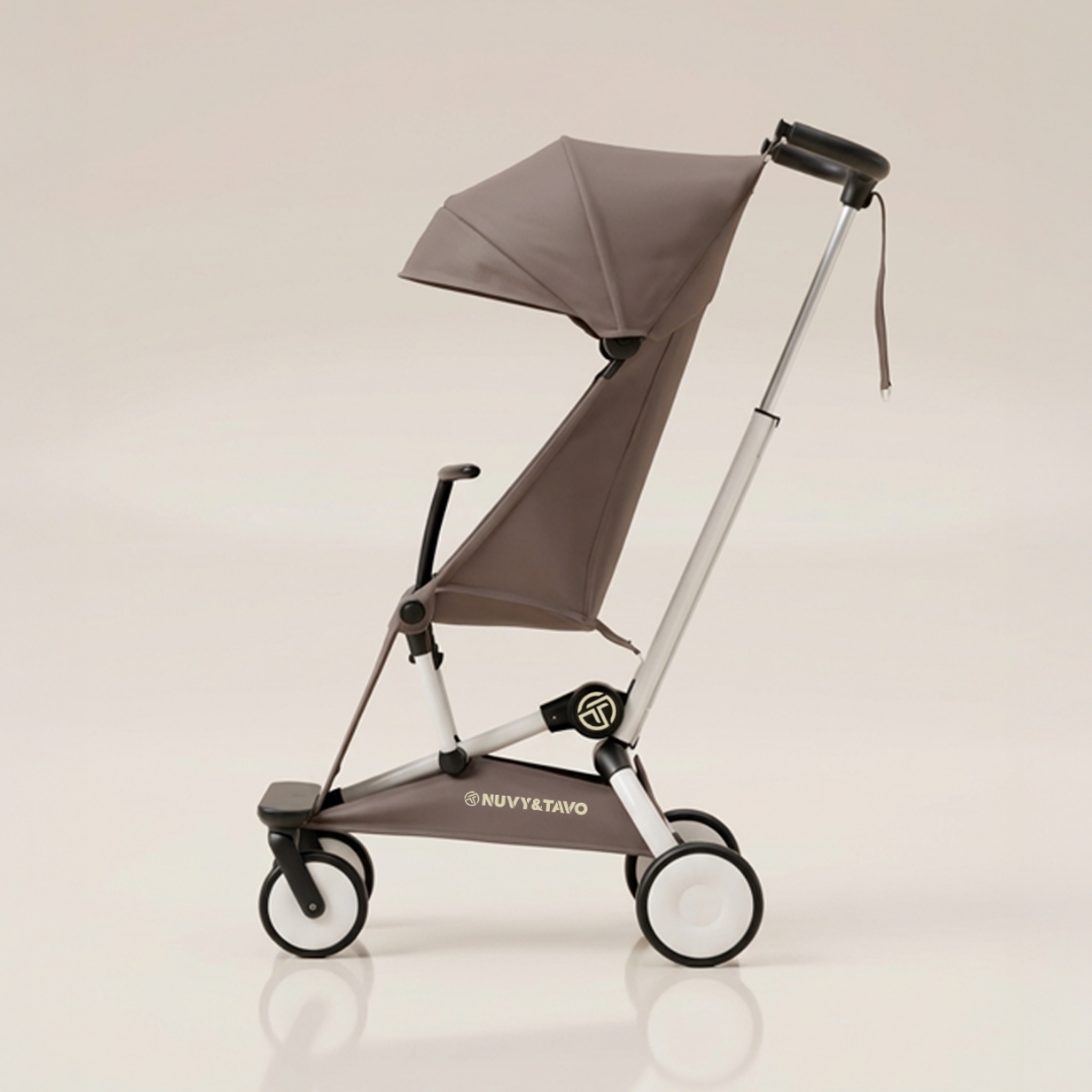 [누비앤타보] NUVY 트래블러M 여행용 트라이크 초경량 기내반입형 폴딩 브라운