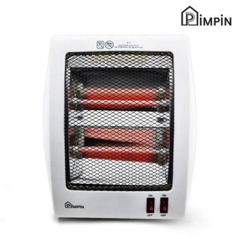 핌핀 석영관 전기히터 난로 온열기 책상 사무실 2단