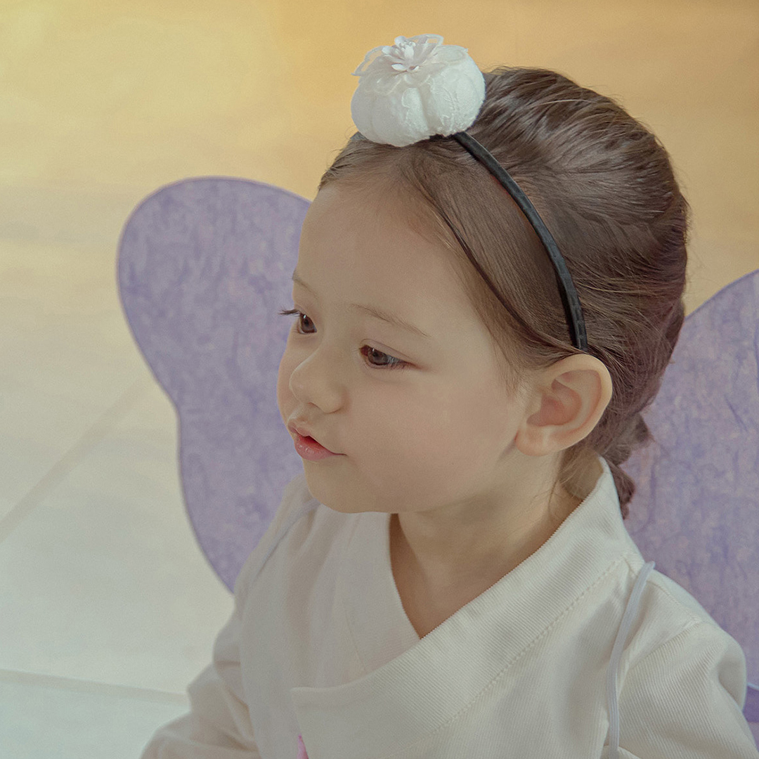 여아 유아 한복 장신구 머리장식 공주 호박 머리띠 이미지 6