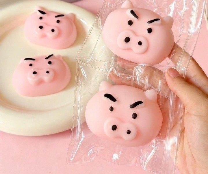 부리부리 돼지 말랑이 마시멜로우 검드롭 실링니도 타바 스퀴시 쓸데없는 우정 선물 슬라임 - 상세 이미지 3