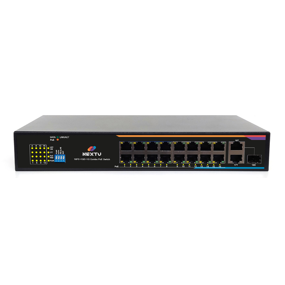 16포트 POE+ 185W TP/SFP 콤보 스위치 NEXT POE418SFP-GTP - 상품 이미지