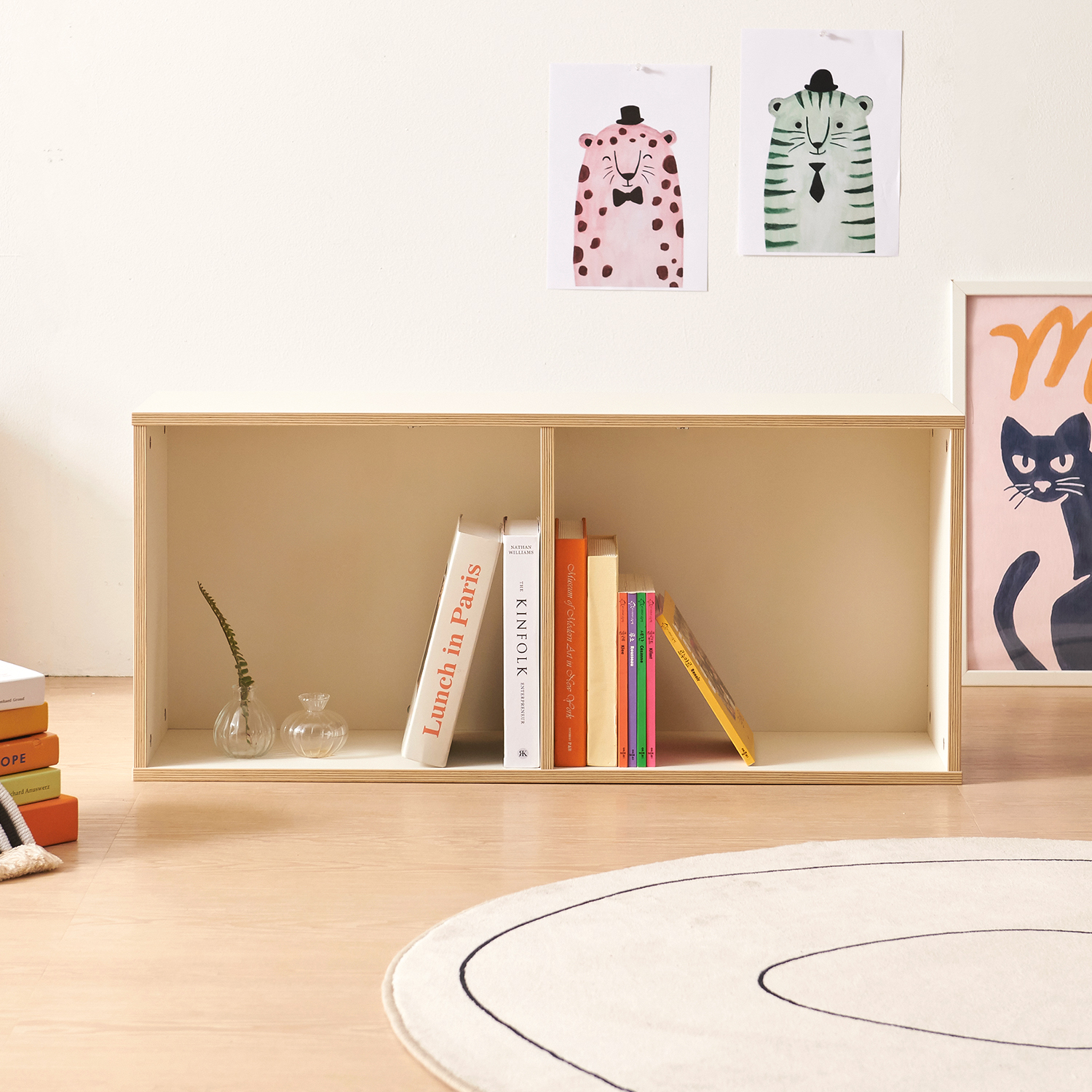 벽걸이 공간박스 책장 나무상자 MDF 공간박스 1단