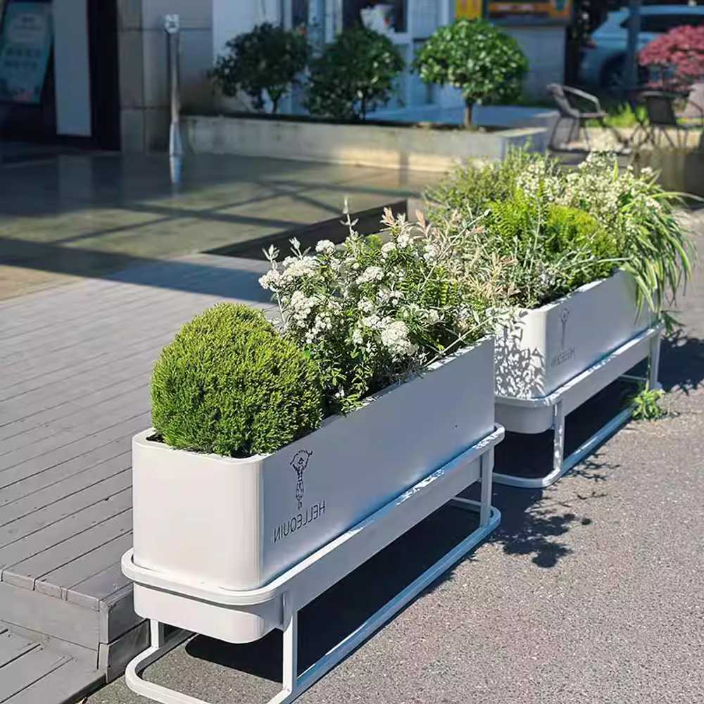 철제 화분 플랜터 수납 대형 테라스 발코니 선반 가든 80cm - 상세 이미지 2