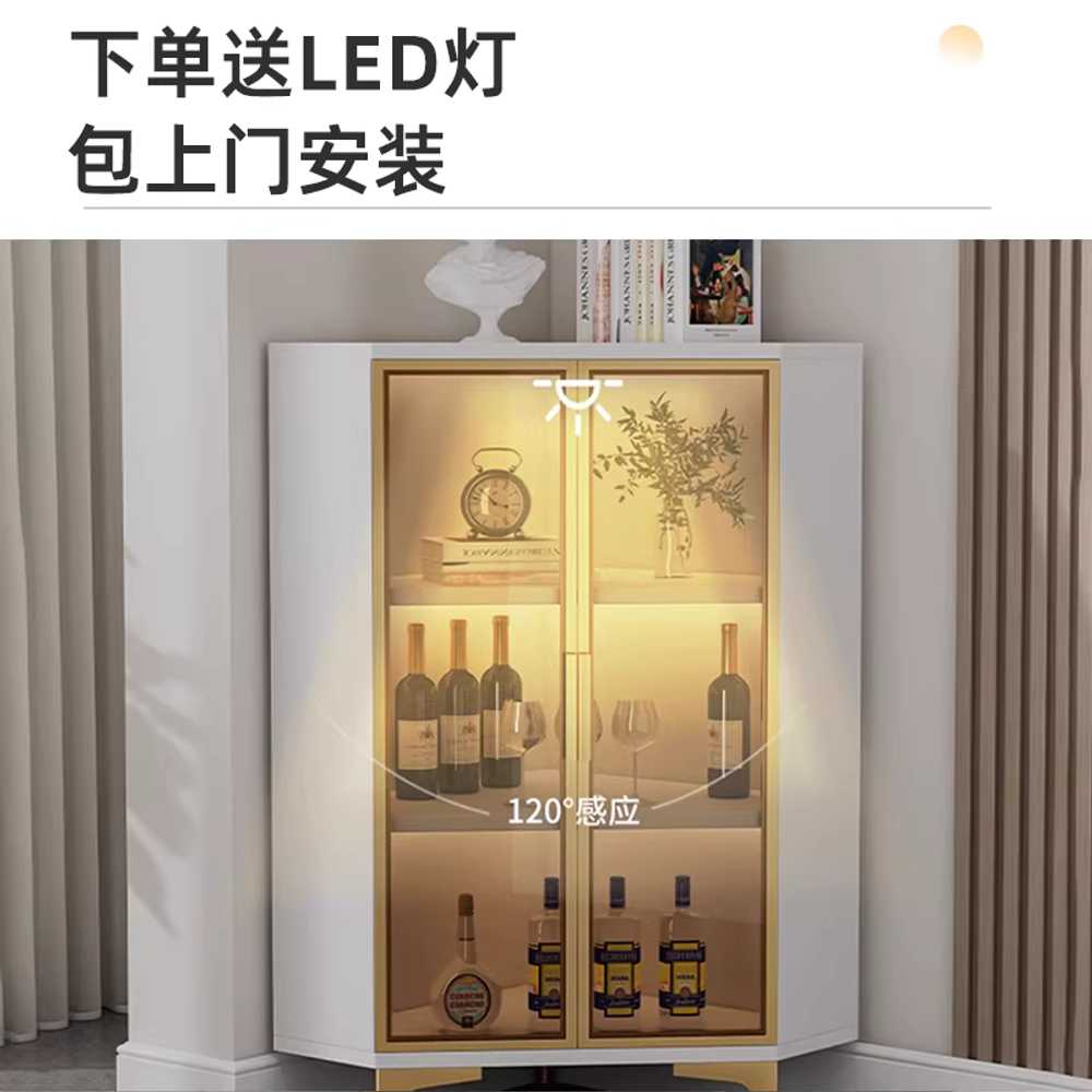 코너 수납장 삼각장 모퉁이 현대적인 침대 사물함 50cm - 상세 이미지 4