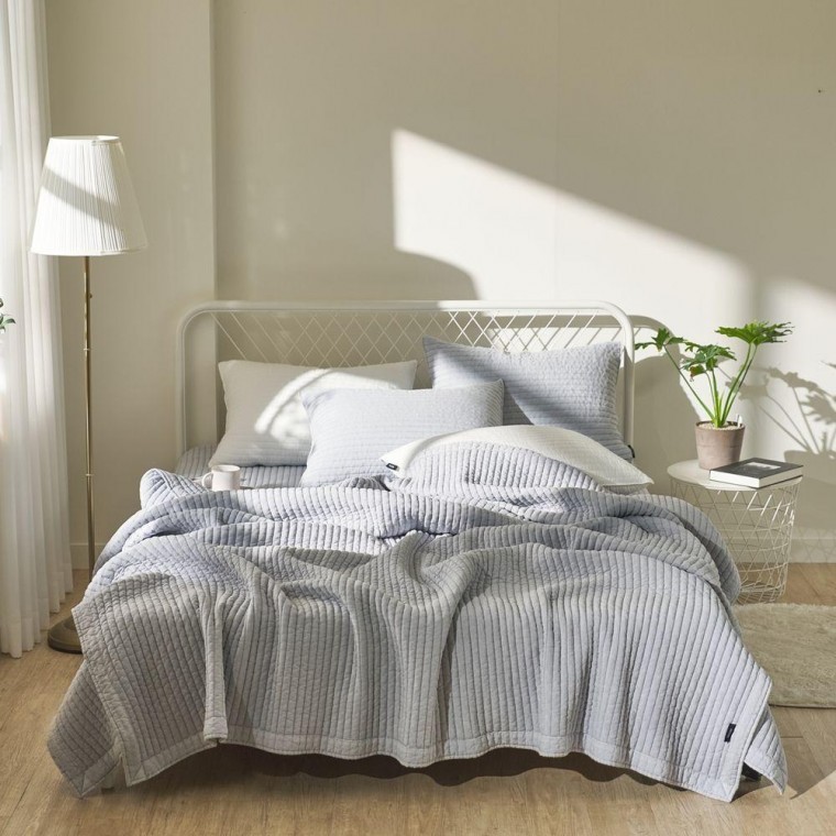 사계절 모달 줄누비 스프레드 SS 단품 누빔 퀼팅 시트 매트