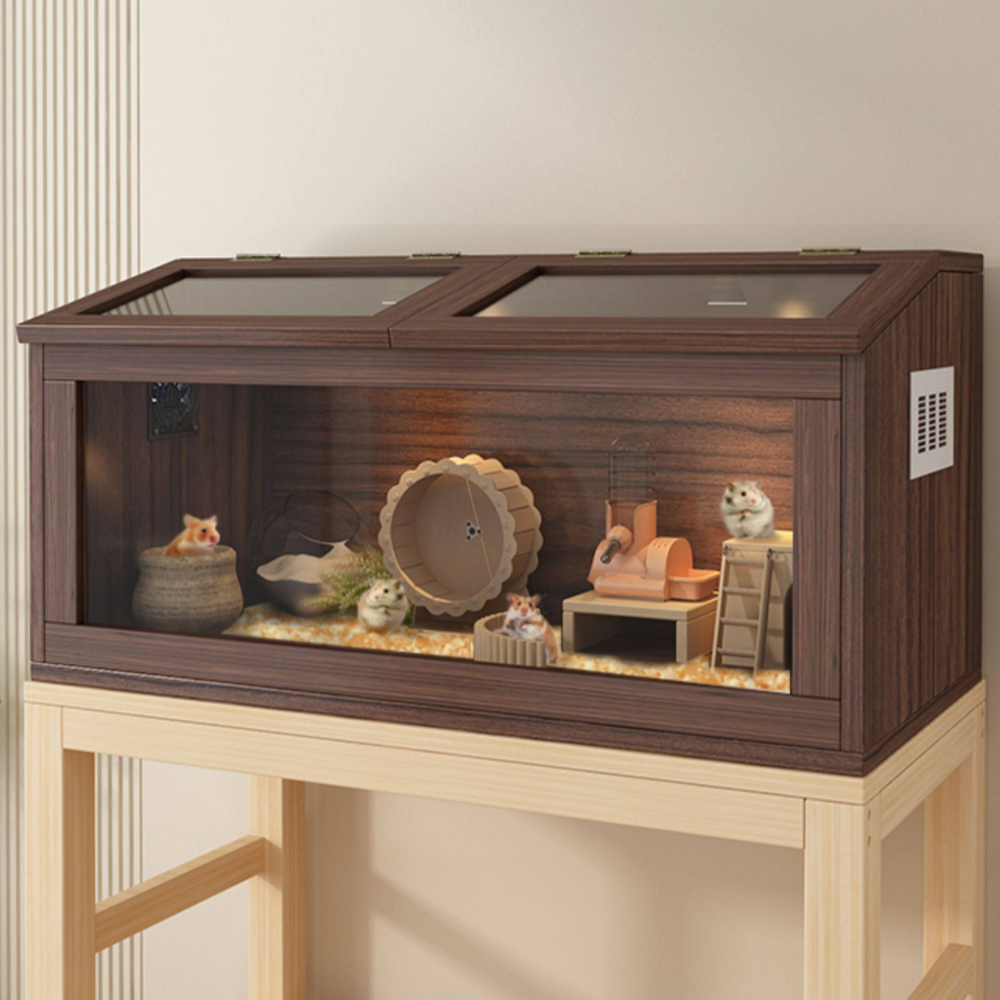 차니글로벌 햄스터 케이지 특대형 풀세트 원목 대형 80cm 100cm 120cm 구성품포함 - 상세 이미지 4
