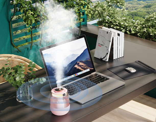 가습기 UV듀얼미스트분사가열식가습기 미니겨울용