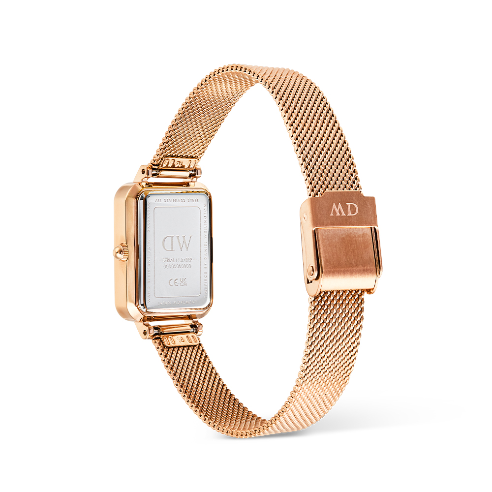 다니엘 웰링턴 QUADRO ROMAN NUMERALS DATE MELROSE 메시 손목시계 - 상세 이미지 4