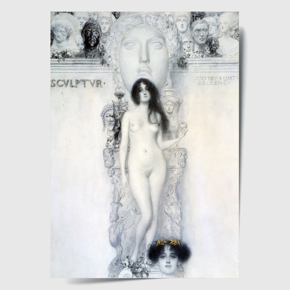 구스타프 클림트 인테리어 그림 액자 포스터 명화 Sculpture 1896 - 상세 이미지 2