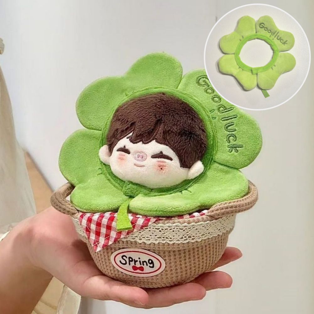 네잎클로버 10cm 솜 인형 옷 모자 소품 아이돌 - 상품 이미지