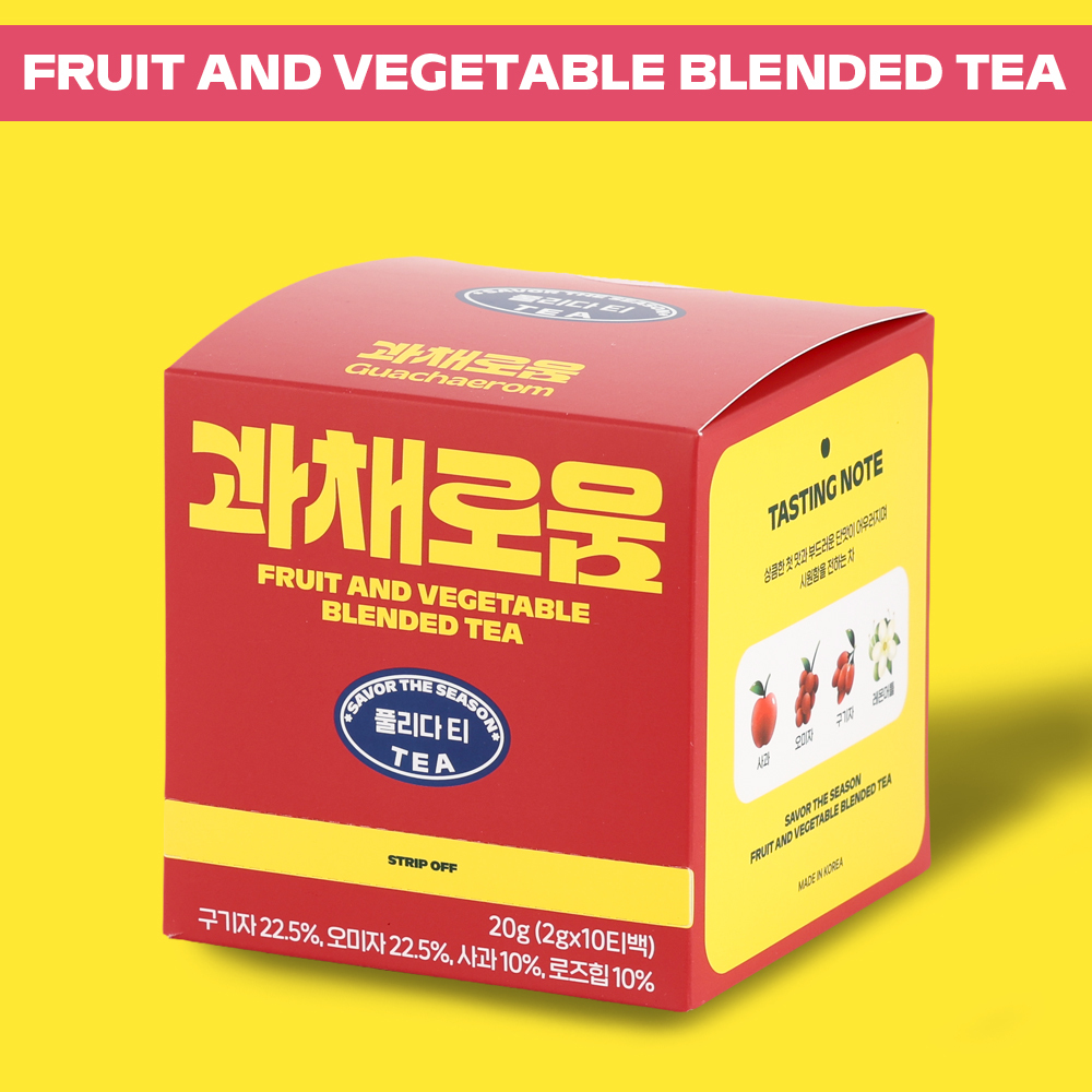 과채로움 물대신 피로회복 구기자 오미자 무카페인 풀리다 티 20g, 10개입, 1개 - 상품 이미지