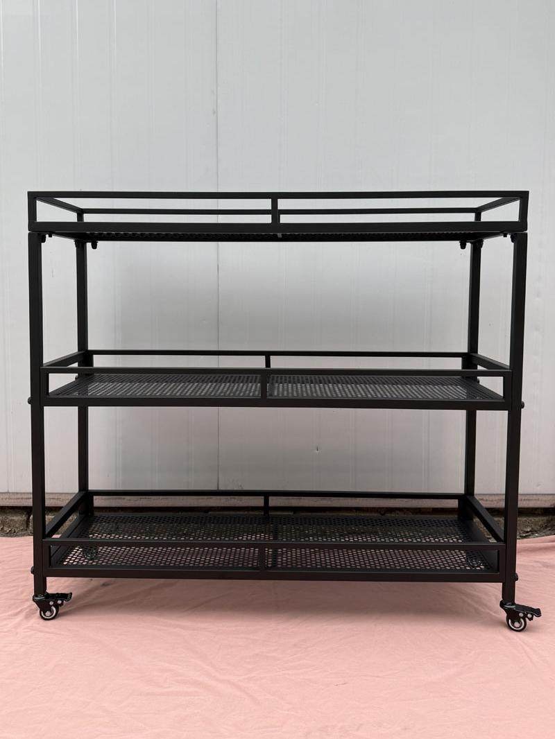 식물등 선반 조명 프레임 다육이 홀더 트랙 우산 세트 재배 80x40x103 3단 흰색 - 상세 이미지 3