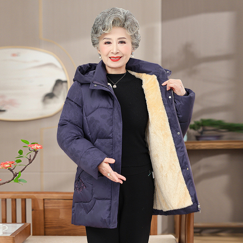 할머니 패딩 70대 80대 중년여성 기모 점퍼 파카 - 상세 이미지 2
