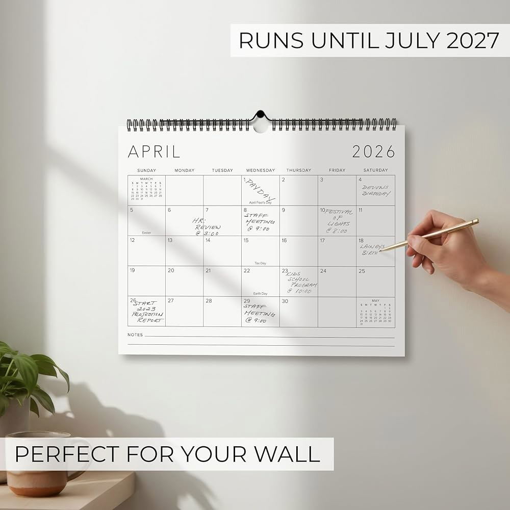 아름다운 2026년 벽 달력 - 위한 2027년 7월까지 x 11.5인치) 사무실 대형 정리를 36.8 실행 쉬운 29.2cm(14.5 1월부터 - 상세 이미지 3