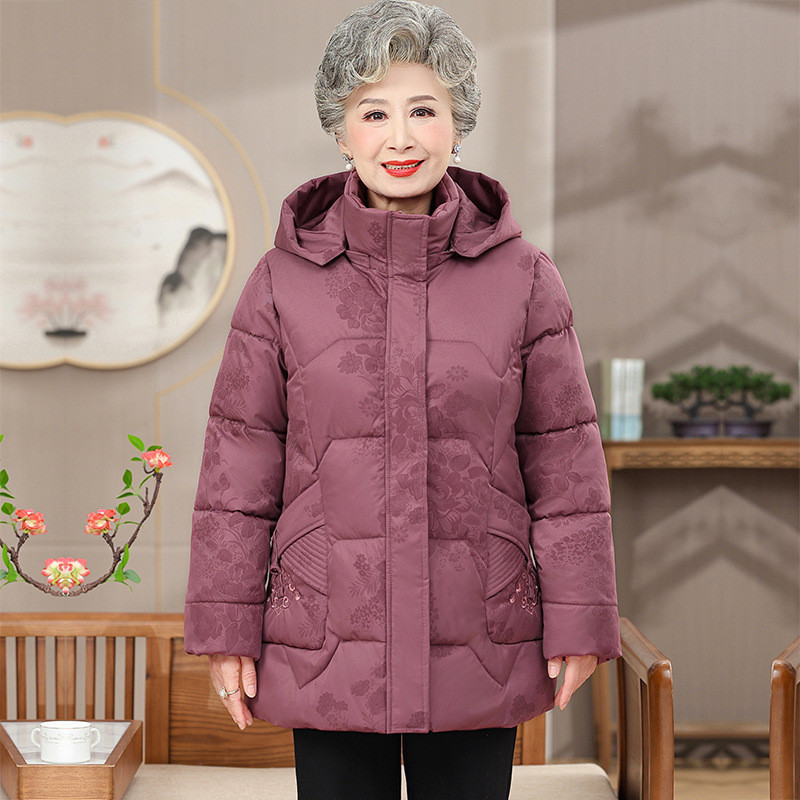 할머니 패딩 70대 80대 중년여성 기모 점퍼 파카 - 상품 이미지