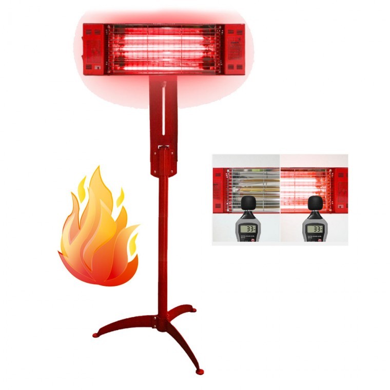 전기 히터 근적외선 업소용 난로 사무실 난방기 스탠드 1800W