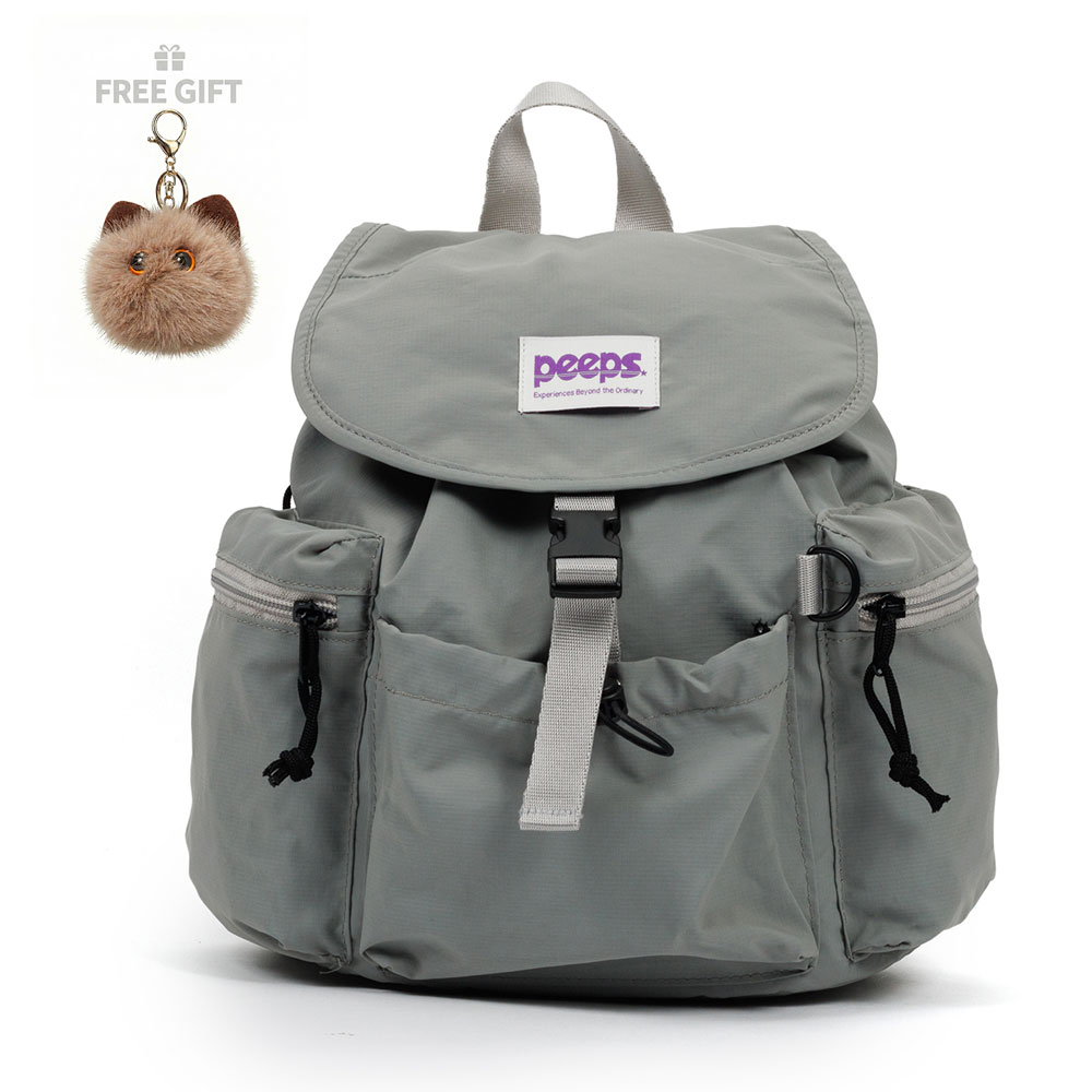 PEEPS Compact Backpack 컴팩트백팩 폼버디키링 포함 GRAY - 상세 이미지 2