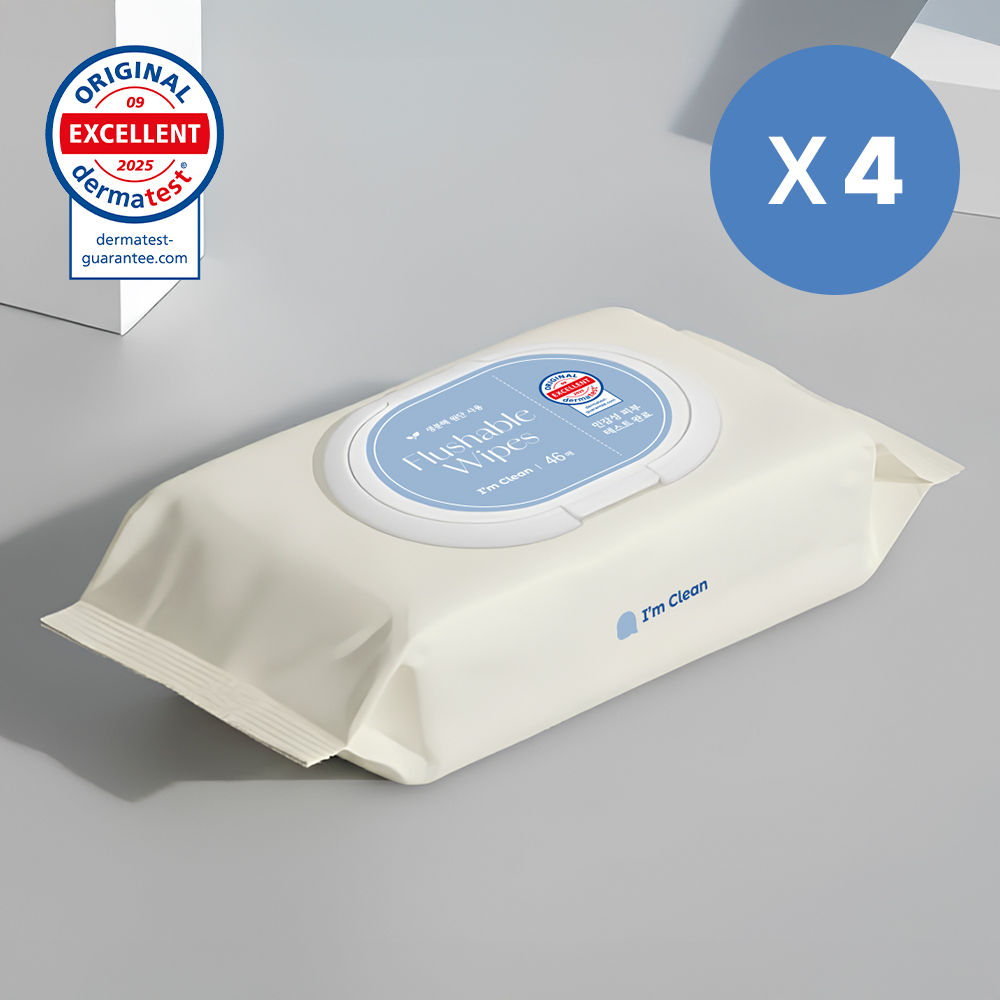 비데물 티슈 비데 비데용 물티슈 화장실용 아기 46매, 4개