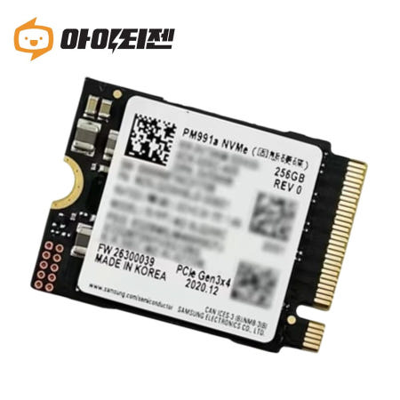 삼성전자 [중고]하드디스크 SSD 256GB M.2 NVME 내장 2230 삼성 PM991a