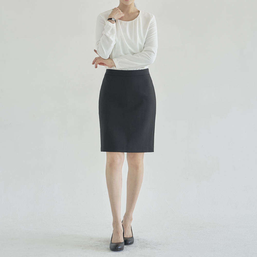 블랙 정장스커트 여성정장치마 [기획] 이미지 4