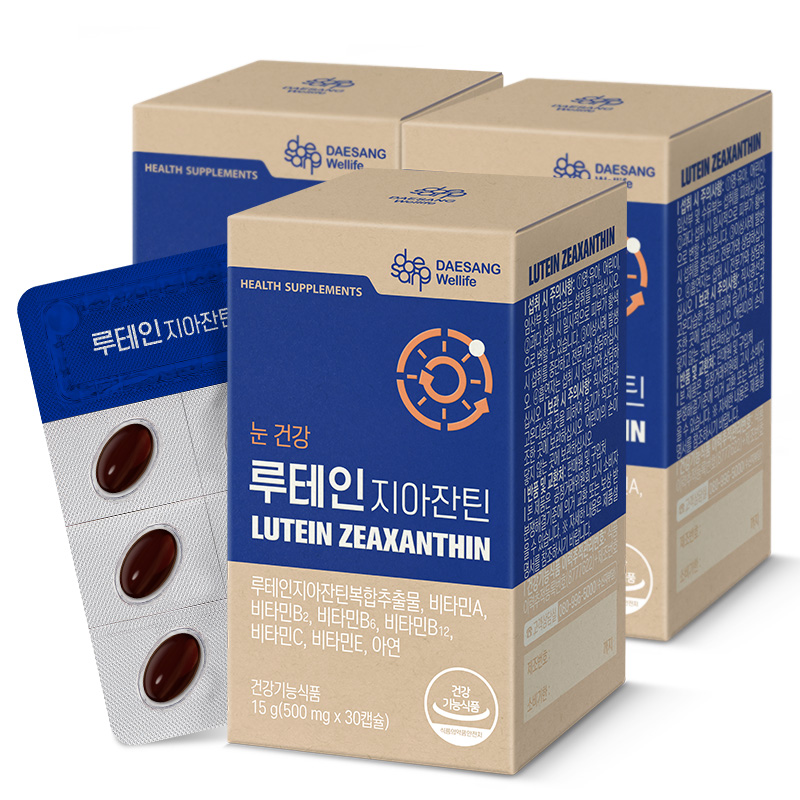 웰라이프 루테인 지아잔틴 (500mg) 눈영양보충용제품 30캡슐, 3개 - 상품 이미지