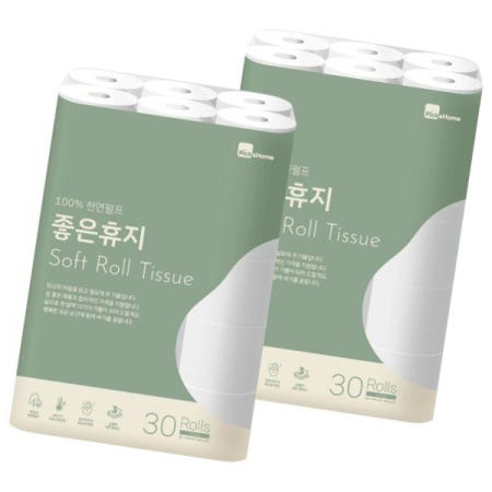 30롤 픽앤홈 좋은휴지 3겹 화장지 두루마리휴지 30m