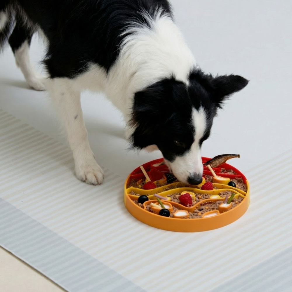 [포니테일] 마스듀오 실리콘 대형견밥그릇 강아지 슬로우식기 고양이 급체방지 릭매트
