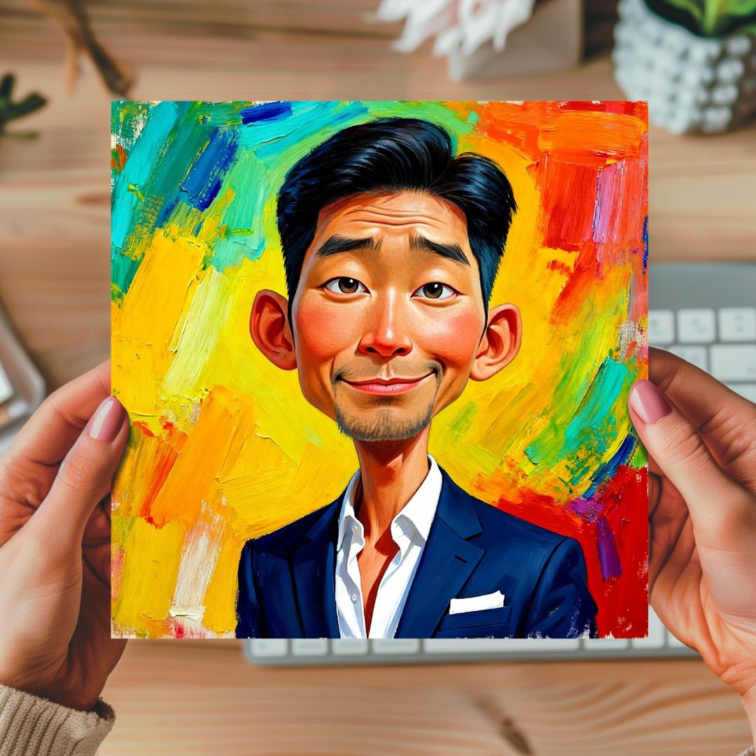 캐리커쳐 초상화 주문 제작 메탈 액자 인물화 커플 웨딩 기념일 부모님 그림 선물 정-M - 상세 이미지 2