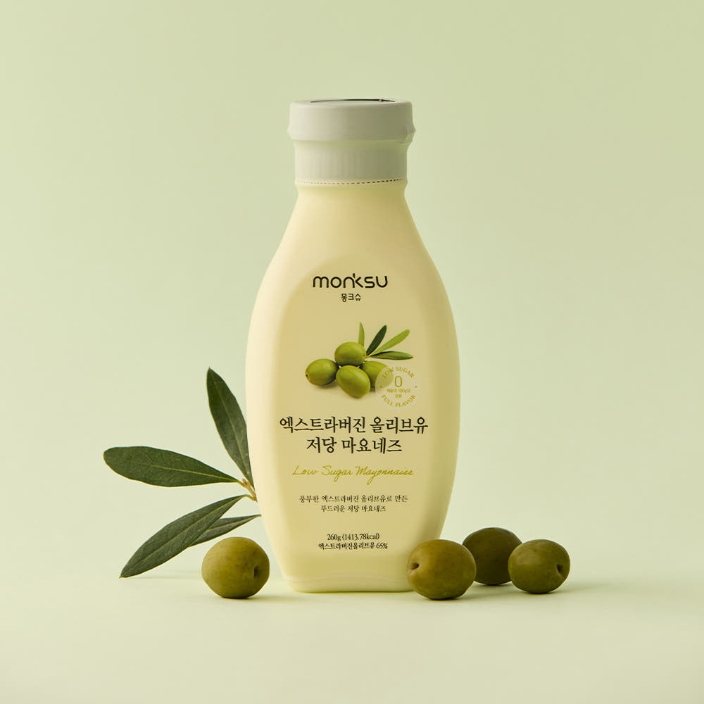 몽크슈 저당 엑스트라버진 올리브유 마요네즈 소스 올리브오일 65%함유 260g