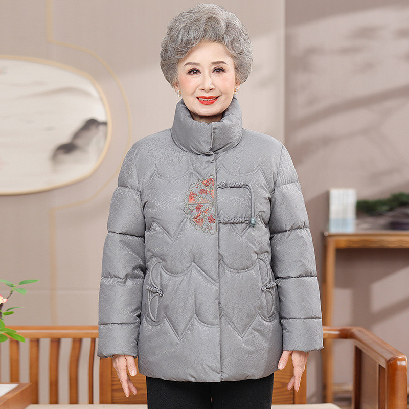 할머니패딩 기모 중년여성 점퍼 70대 80대 파카 패딩 - 상세 이미지 4