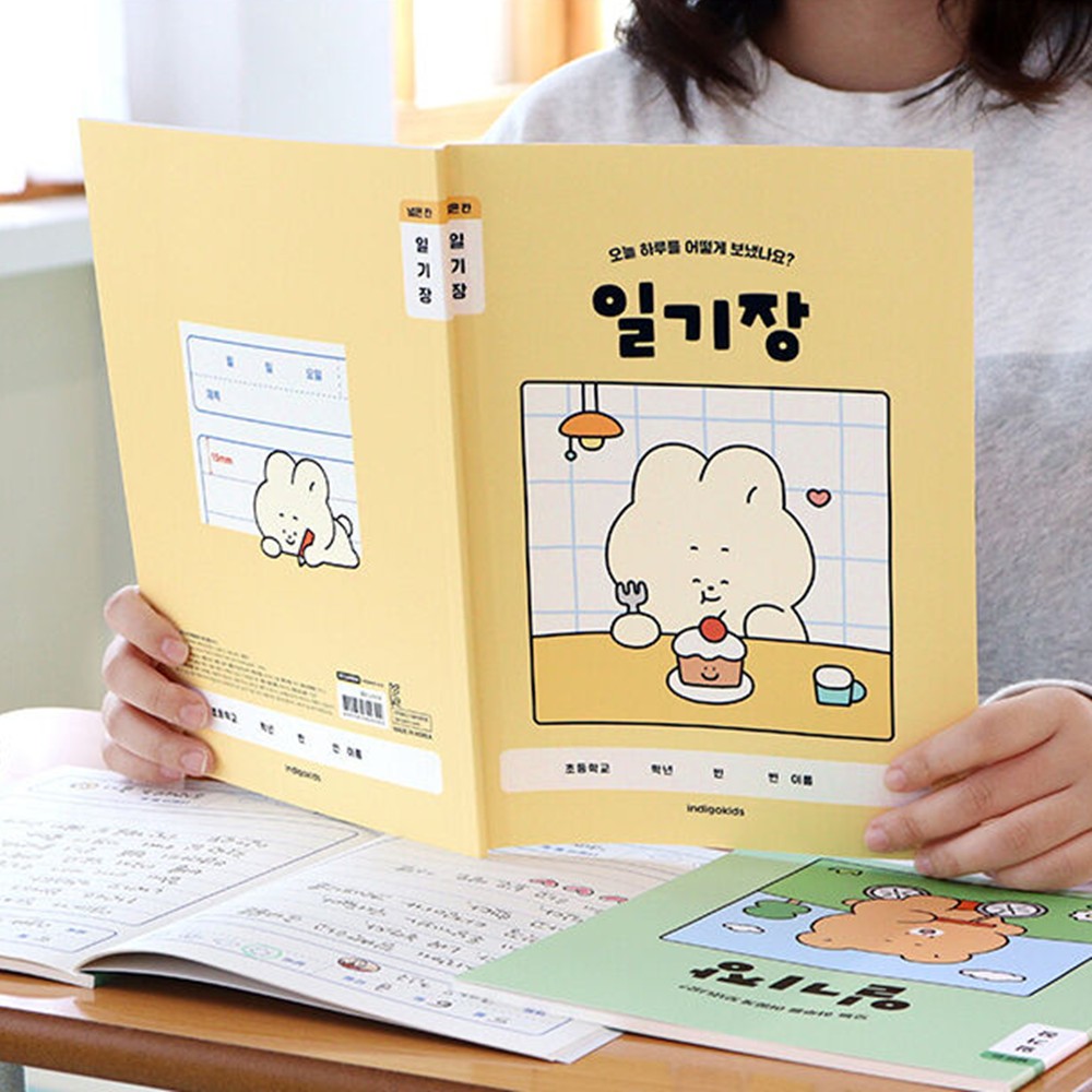 초등 일기장 저학년 노트 넓은칸 초등학생 1-2 일기쓰기 공책 3권 세트 옐로우 - 상세 이미지 4
