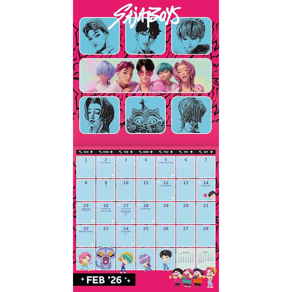 2026 Kpop Demon Hunters Wall [calendar] Calendar - 상세 이미지 2