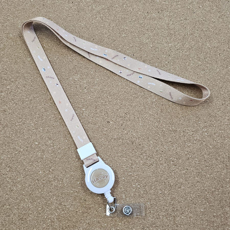 따뜻한 라떼 브라운 릴 랜야드 학생증 목걸이 끈 교체 줄