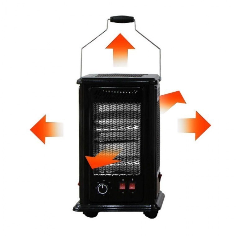 오방 전기히터 전기스토브 이동식 난방기 전기난로 5방향