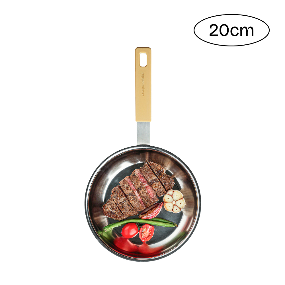 마르쿠진 무연마 무연마제 스텐 316 통 5중 후라이팬 궁중팬 3종 세트 20cm 24cm 28cm - 상세 이미지 2