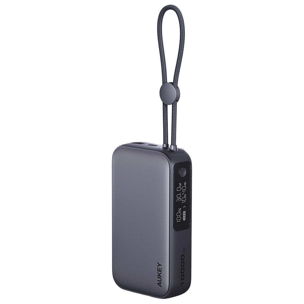 아오키 스파크 슬링 30W 10000mAh 초고속 충전 보조배터리 스마트 디스플레이/내장 C타입 케이블/패스쓰루 지원 - 상세 이미지 4