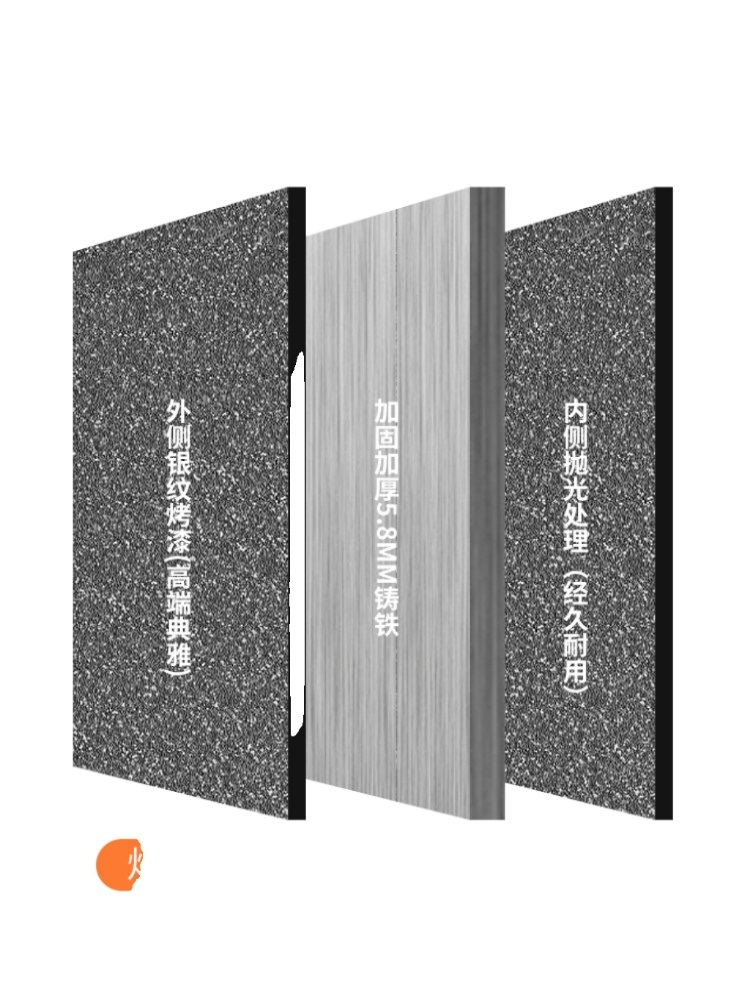 가정용 숯불 화로 일본식 구이 화로대 개인 바베큐 삼겹살 펜션 캠핑 직사각 주철 화로 (물고리 숯 상자) - 상세 이미지 2