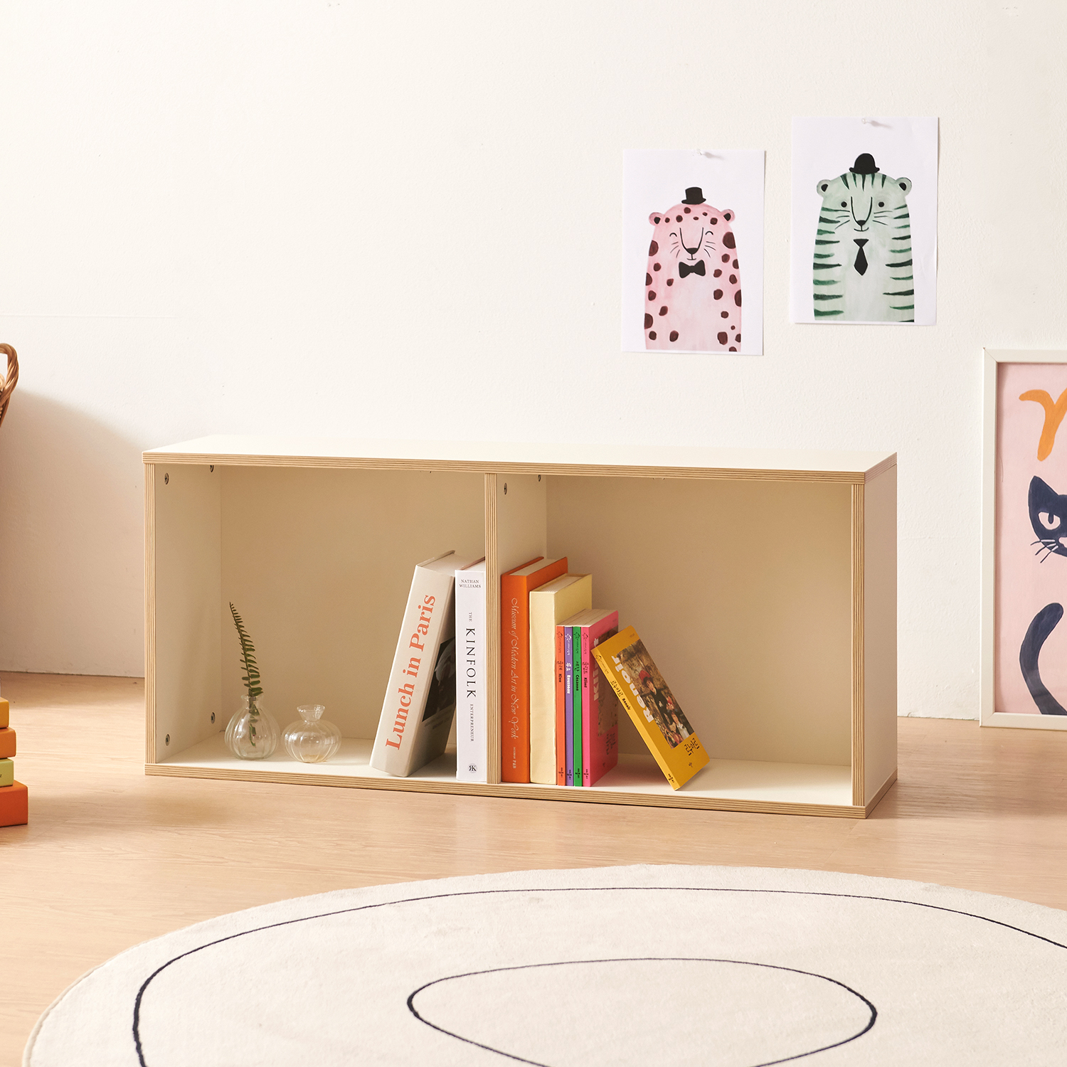 벽걸이 공간박스 책장 나무상자 MDF 공간박스 1단