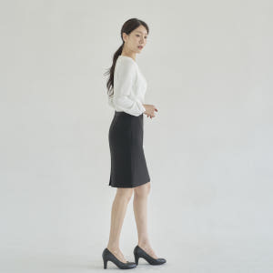 블랙 정장스커트 여성정장치마 [기획] 착용 후기 | 사이즈/핏 총정리 - 상품 이미지 3