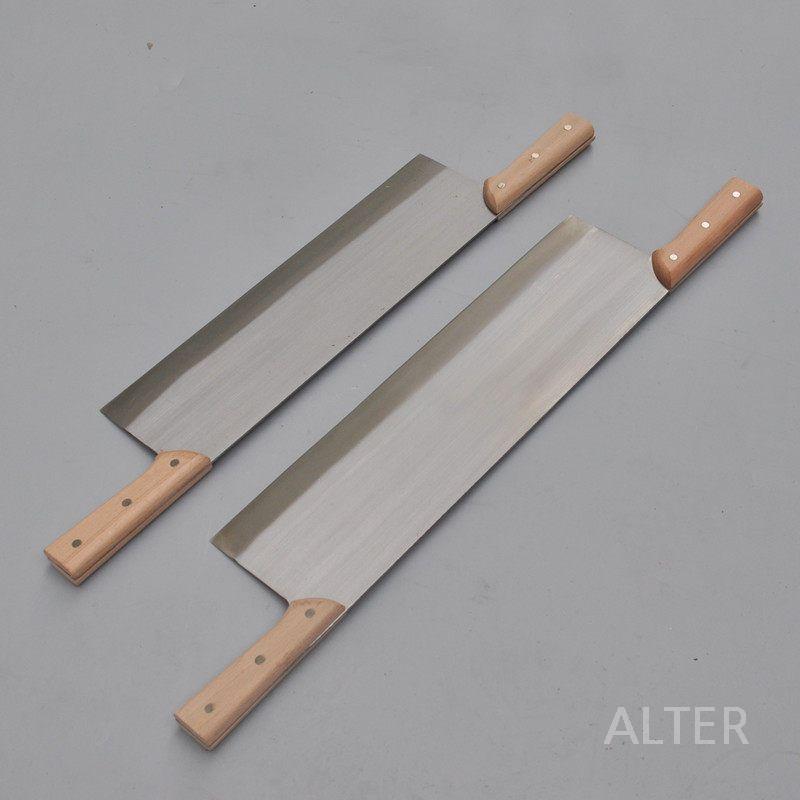 업소용 떡자르는칼 양손칼 커팅기구 브라우니 케이크 치즈 피자 양손잡이 칼날 40cm - 상세 이미지 3