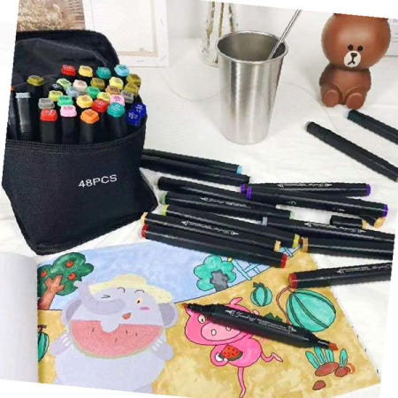 마카펜세트 미술용품 드로잉펜 색칠도구 스케치펜 일러스트 그림그리기 화방용품 컬러링펜 아트마카