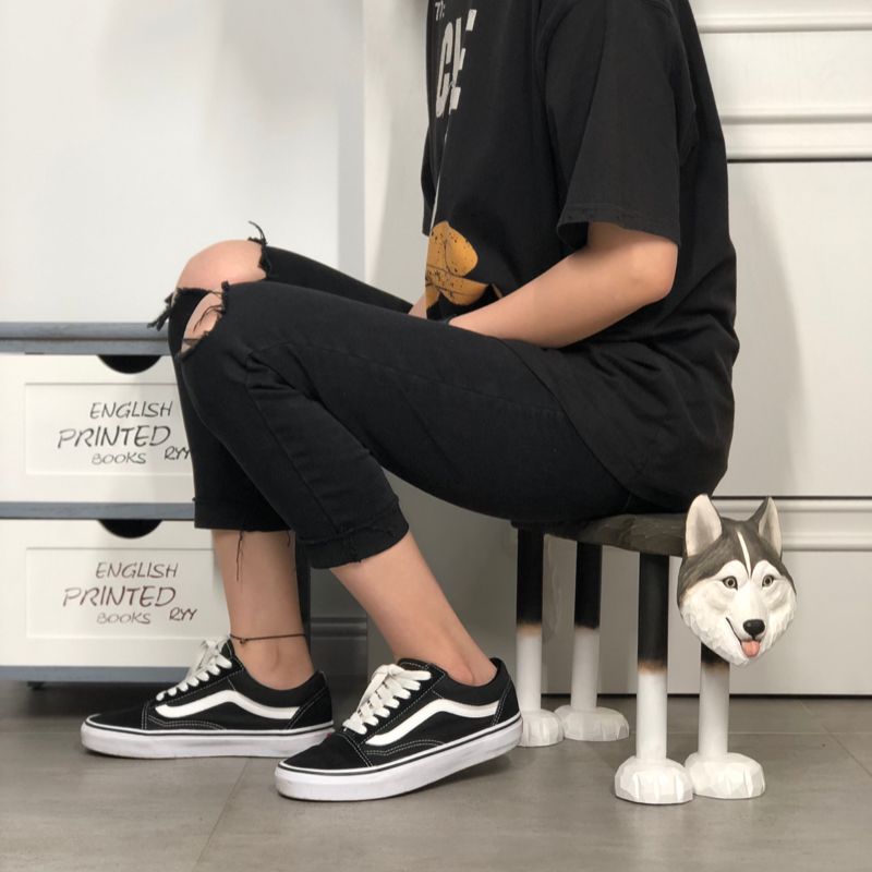 동물 사자 의자 인테리어 호랑이 모양 신발장 벤치 스툴 수제 현관 원목 - 상세 이미지 3