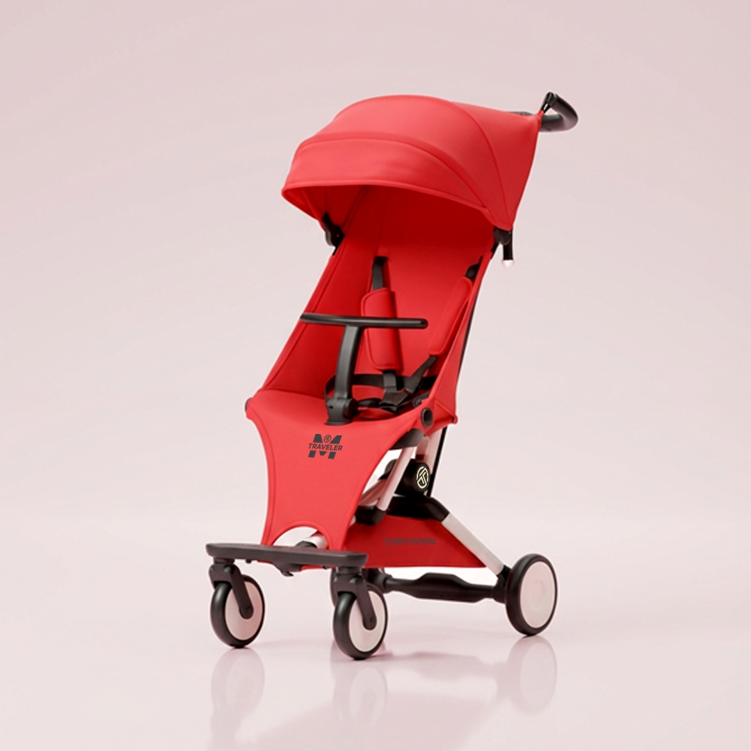 [누비앤타보] NUVY 트래블러M 여행용 트라이크 초경량 기내반입형 폴딩 레드