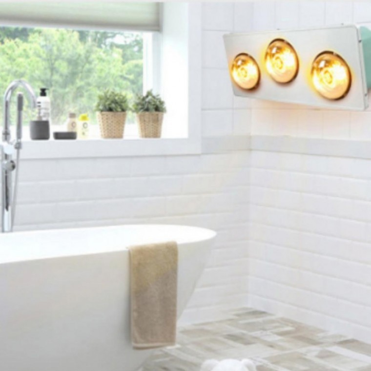 벽걸이 화장실 욕실 트리플 난로 온열기 히터 골드