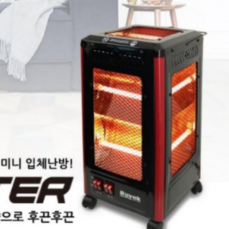 스토브 오방난로 난방기 이동 온열기 가정용 바퀴 미니 업소용 사무실 온풍기 전기 난로 히터 석영관
