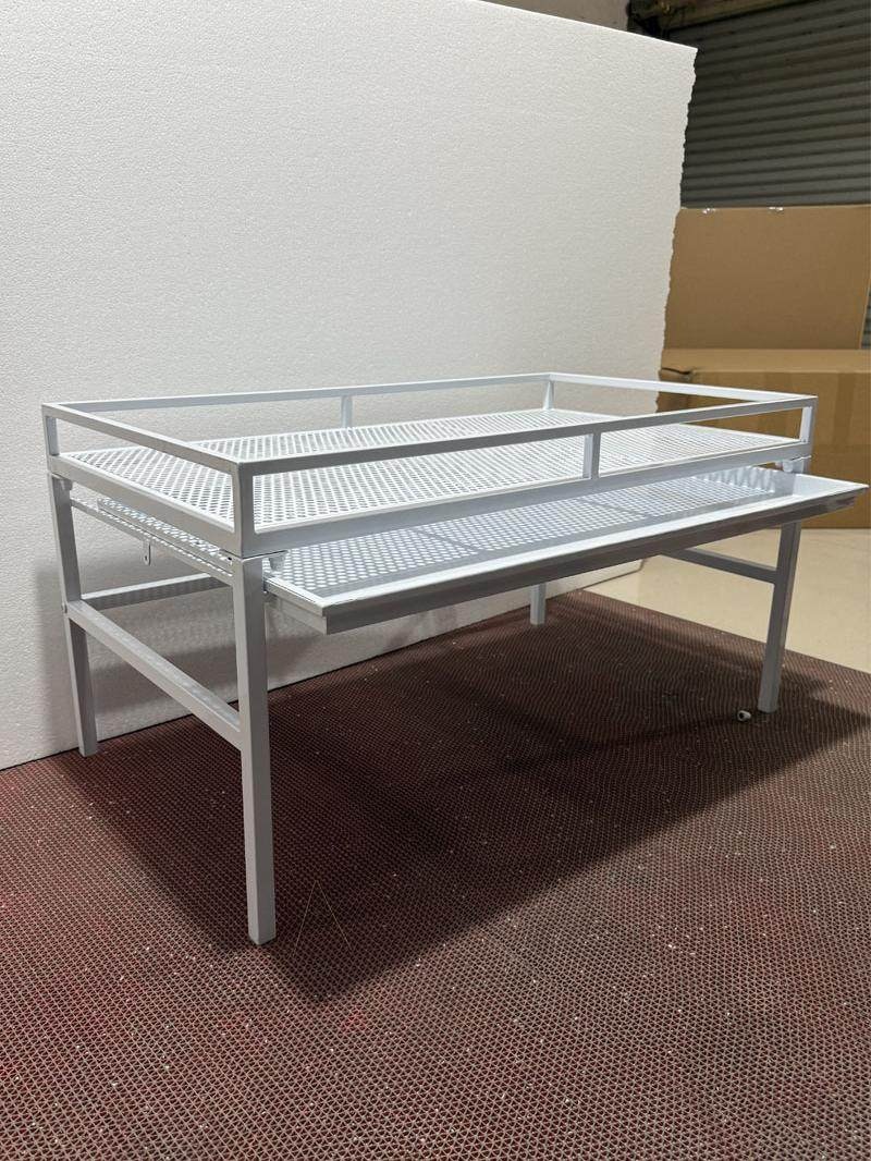 식물등 선반 조명 프레임 다육이 홀더 트랙 우산 세트 재배 80x40x103 3단 흰색 - 상세 이미지 5
