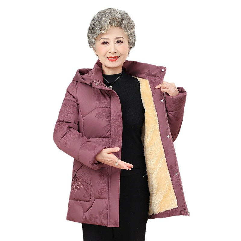 할머니 패딩 70대 80대 중년여성 기모 점퍼 파카 - 상세 이미지 5